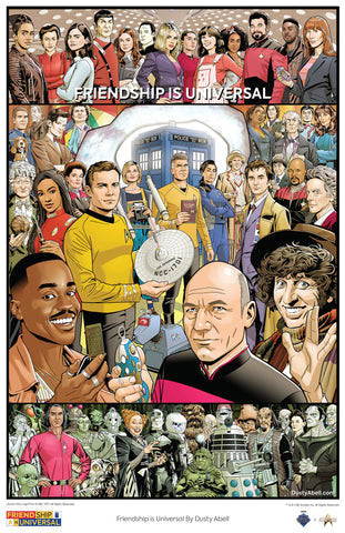 Star Trek & Doctor Who-Friendship is Universal Print