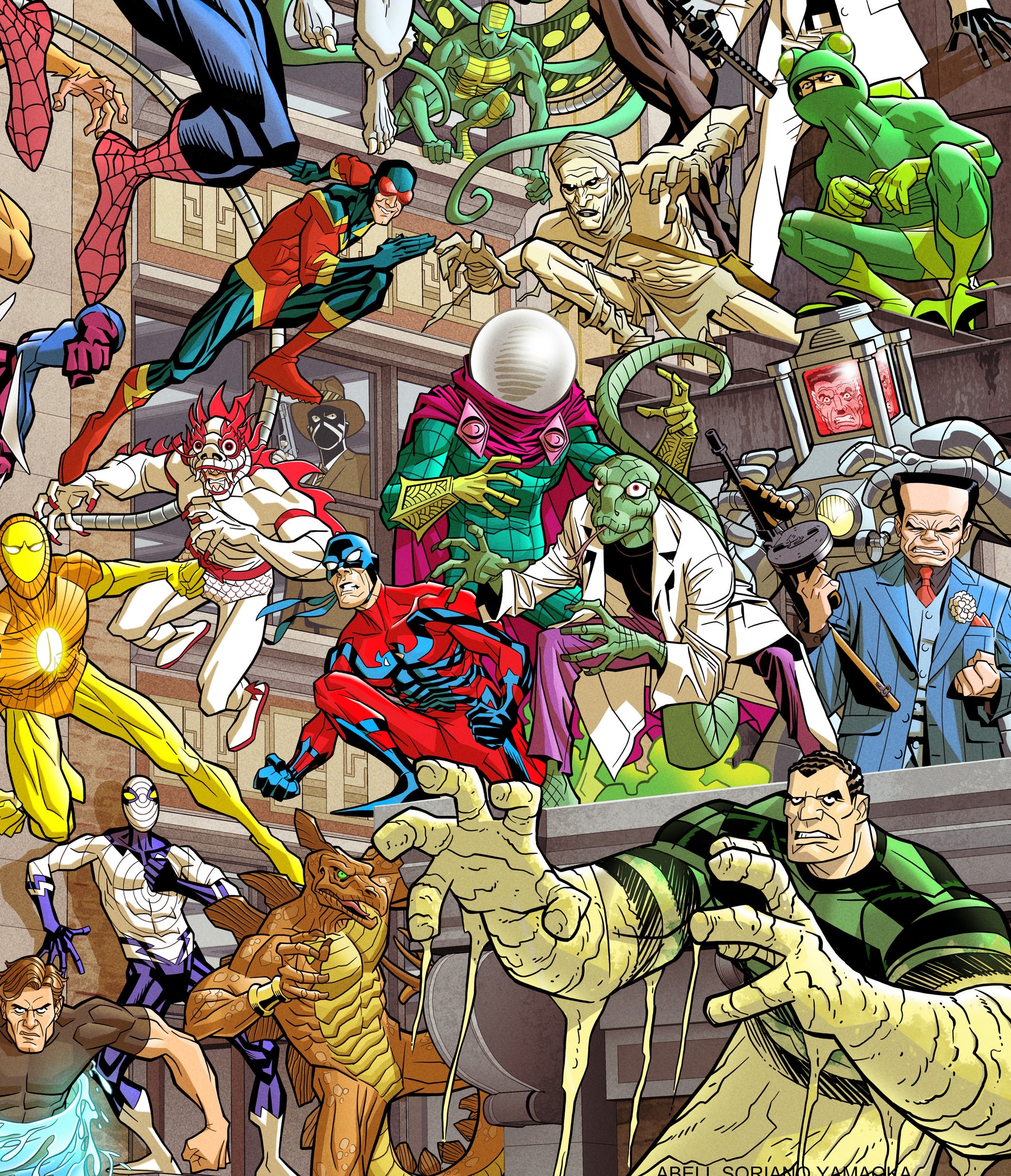 Spider Man Rouge Limited Edition Spider-Man 60th Anniversary Rogues Gallery Print ...